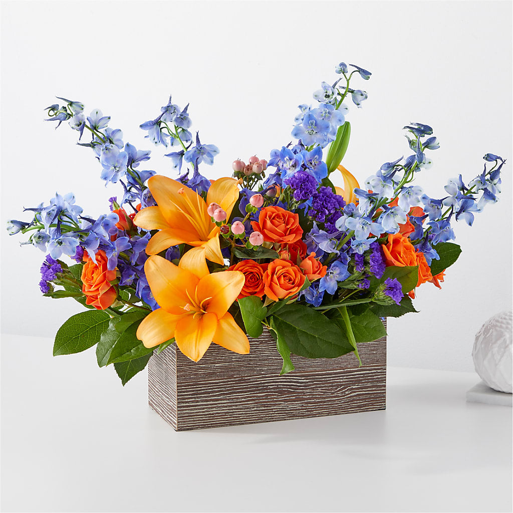 Radiant Citrus Box Bouquet – C IMONDI & SON FLORIST & GREENHOUSE, Pawtucket RI