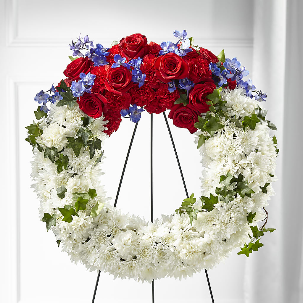 Patriotic Passion Wreath – C IMONDI & SON FLORIST & GREENHOUSE, Pawtucket RI