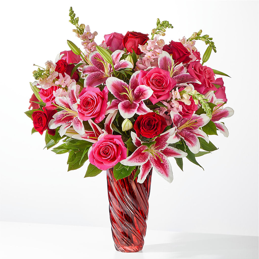 Always You Bouquet with Luxe Swirl Vase – C IMONDI & SON FLORIST & GREENHOUSE, Pawtucket RI