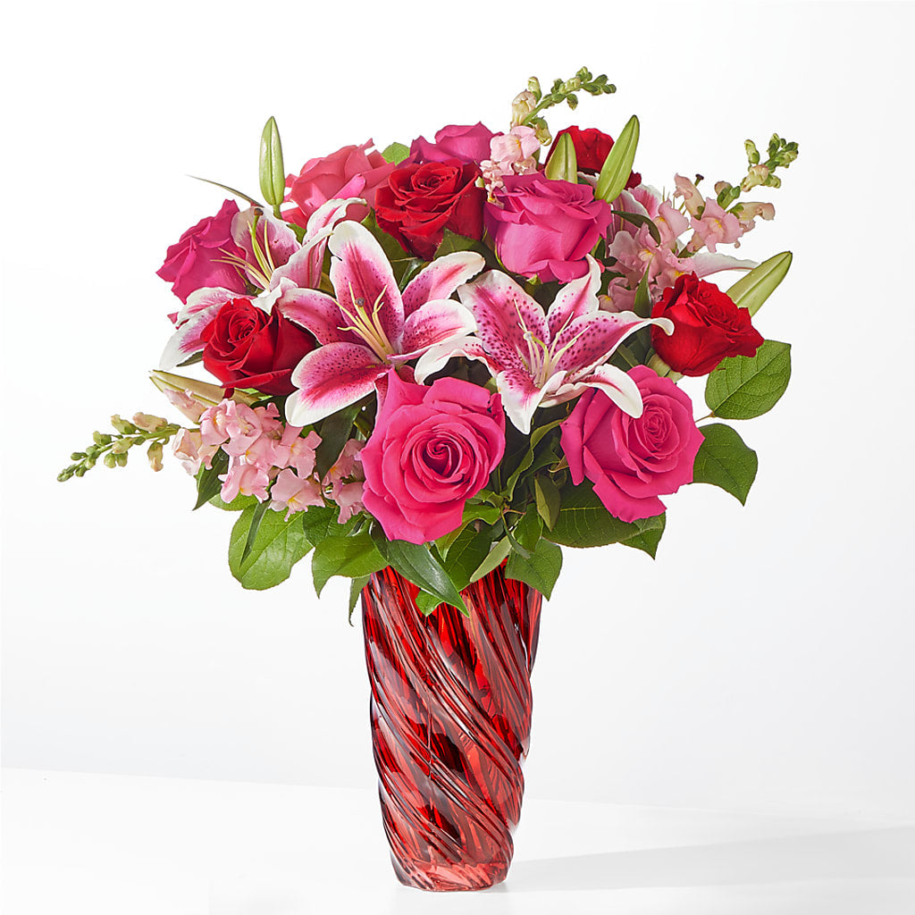 Always You Bouquet with Luxe Swirl Vase – C IMONDI & SON FLORIST & GREENHOUSE, Pawtucket RI