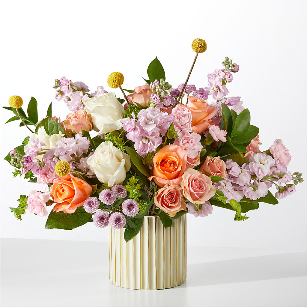 French Market Bouquet with Ivory Vase – C IMONDI & SON FLORIST & GREENHOUSE, Pawtucket RI