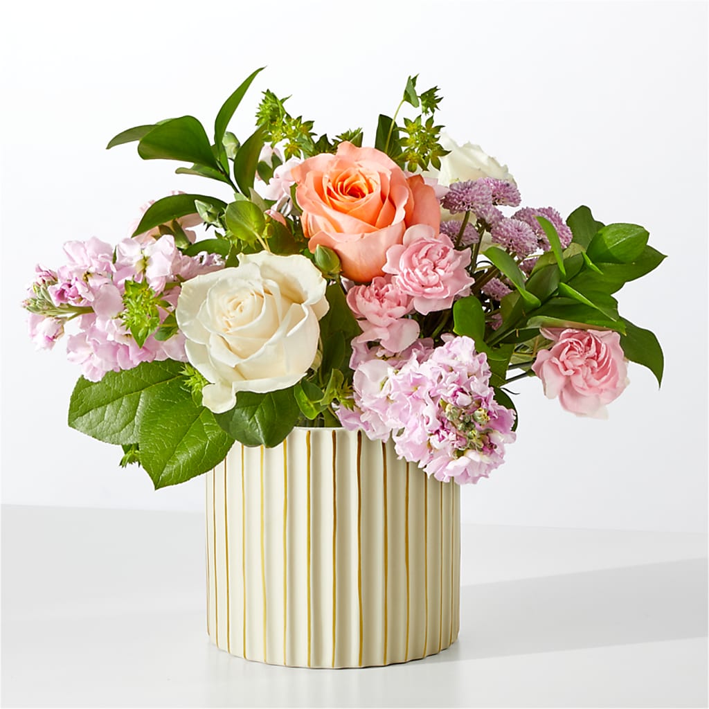 French Market Bouquet with Ivory Vase – C IMONDI & SON FLORIST & GREENHOUSE, Pawtucket RI