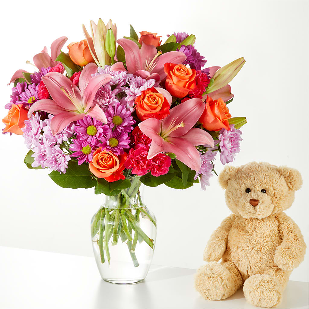 One and Only Bouquet and Bear Bundle – C IMONDI & SON FLORIST & GREENHOUSE, Pawtucket RI