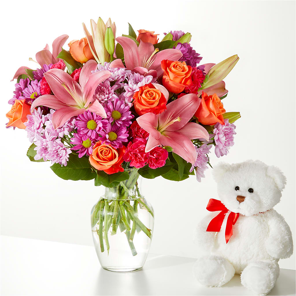 One and Only Bouquet and Bear Bundle – C IMONDI & SON FLORIST & GREENHOUSE, Pawtucket RI