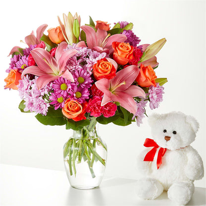 One and Only Bouquet and Bear Bundle – C IMONDI & SON FLORIST & GREENHOUSE, Pawtucket RI