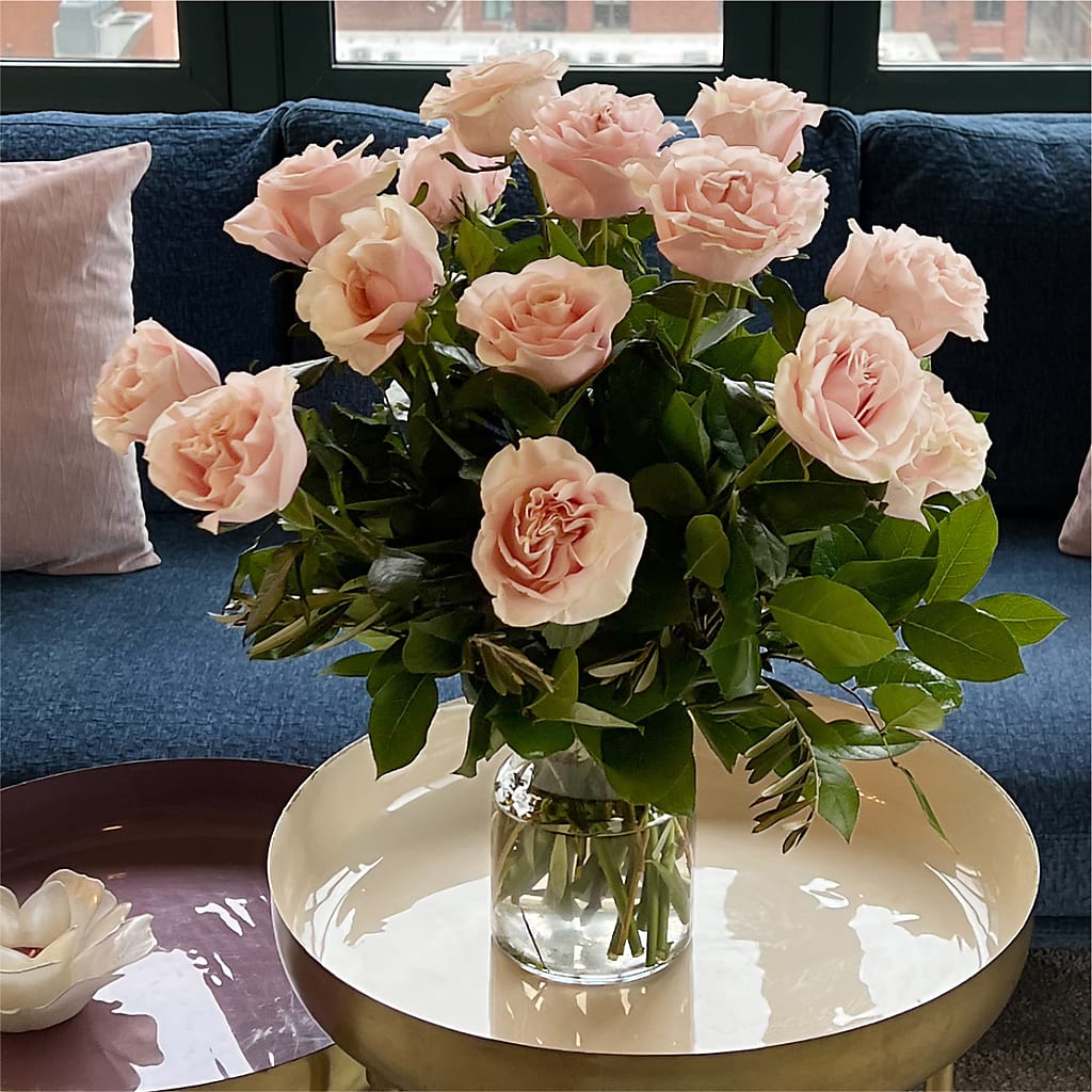 Long Stem Pink Rose Bouquet – C IMONDI & SON FLORIST & GREENHOUSE, Pawtucket RI