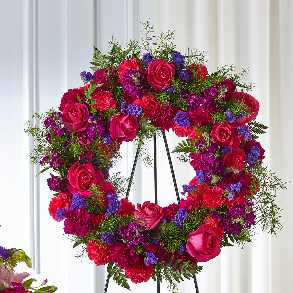 Calming Colors Wreath – C IMONDI & SON FLORIST & GREENHOUSE, Pawtucket RI