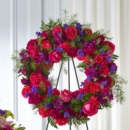 Calming Colors Wreath – C IMONDI & SON FLORIST & GREENHOUSE, Pawtucket RI