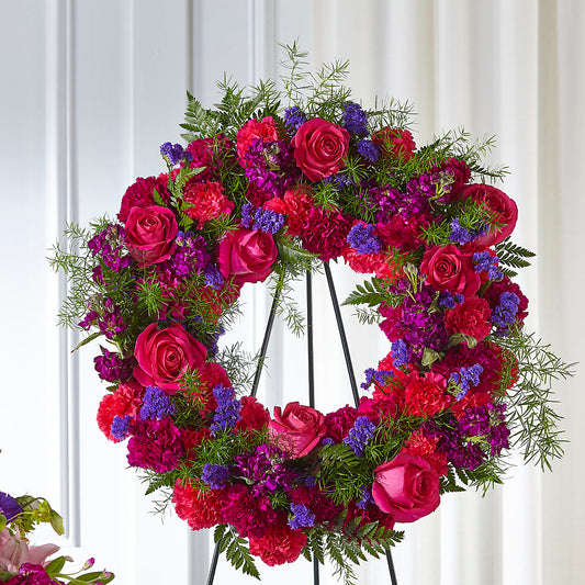 Calming Colors Wreath – C IMONDI & SON FLORIST & GREENHOUSE, Pawtucket RI