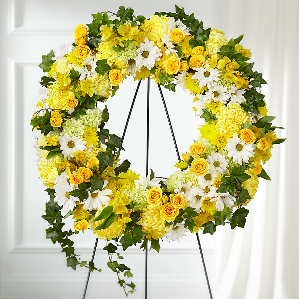 Golden Remembrance Wreath – C IMONDI & SON FLORIST & GREENHOUSE, Pawtucket RI