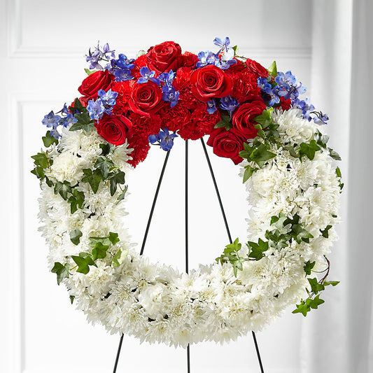 Patriotic Passion Wreath – C IMONDI & SON FLORIST & GREENHOUSE, Pawtucket RI