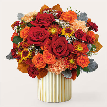 Merlot Bouquet with Ivory Vase – C IMONDI & SON FLORIST & GREENHOUSE, Pawtucket RI