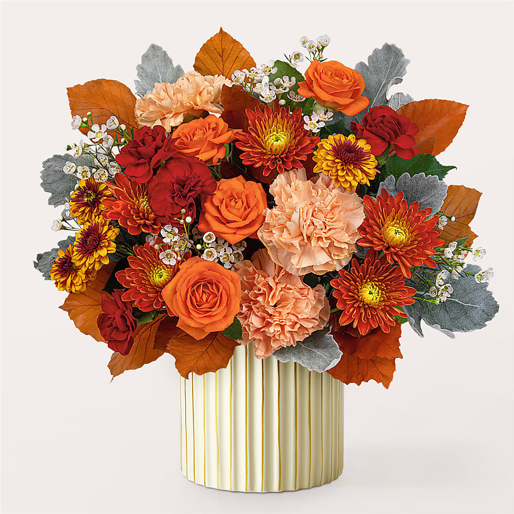Merlot Bouquet with Ivory Vase – C IMONDI & SON FLORIST & GREENHOUSE, Pawtucket RI