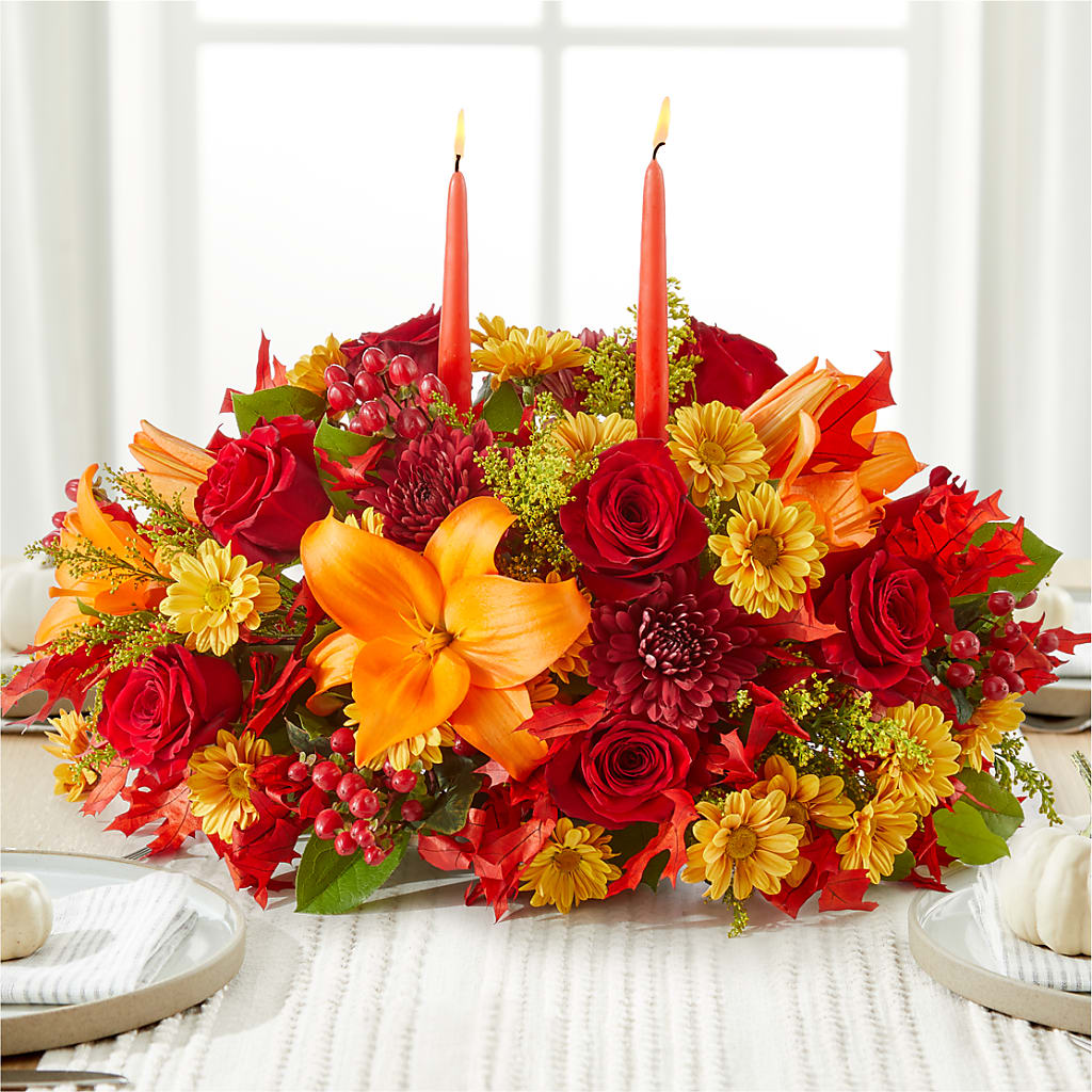 Autumn's Embrace Centerpiece – C IMONDI & SON FLORIST & GREENHOUSE, Pawtucket RI