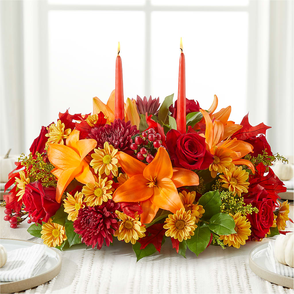 Autumn's Embrace Centerpiece – C IMONDI & SON FLORIST & GREENHOUSE, Pawtucket RI