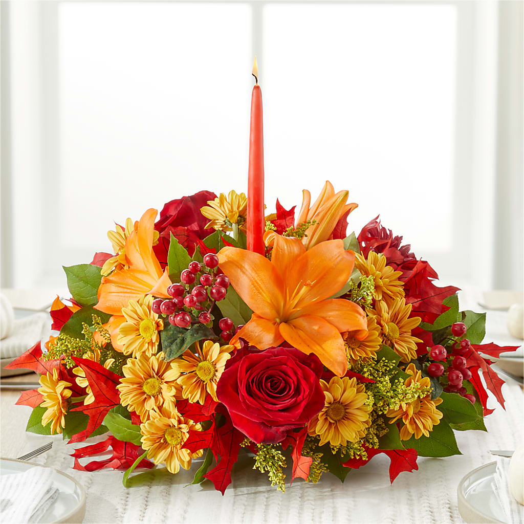 Autumn's Embrace Centerpiece – C IMONDI & SON FLORIST & GREENHOUSE, Pawtucket RI