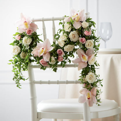 Orchid Rose Chair Décor – C IMONDI & SON FLORIST & GREENHOUSE, Pawtucket RI